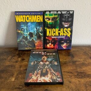 Superhero Movie DVD Lot Watchmen DC Kickass Ghost Rider Extended Nicolas Cage